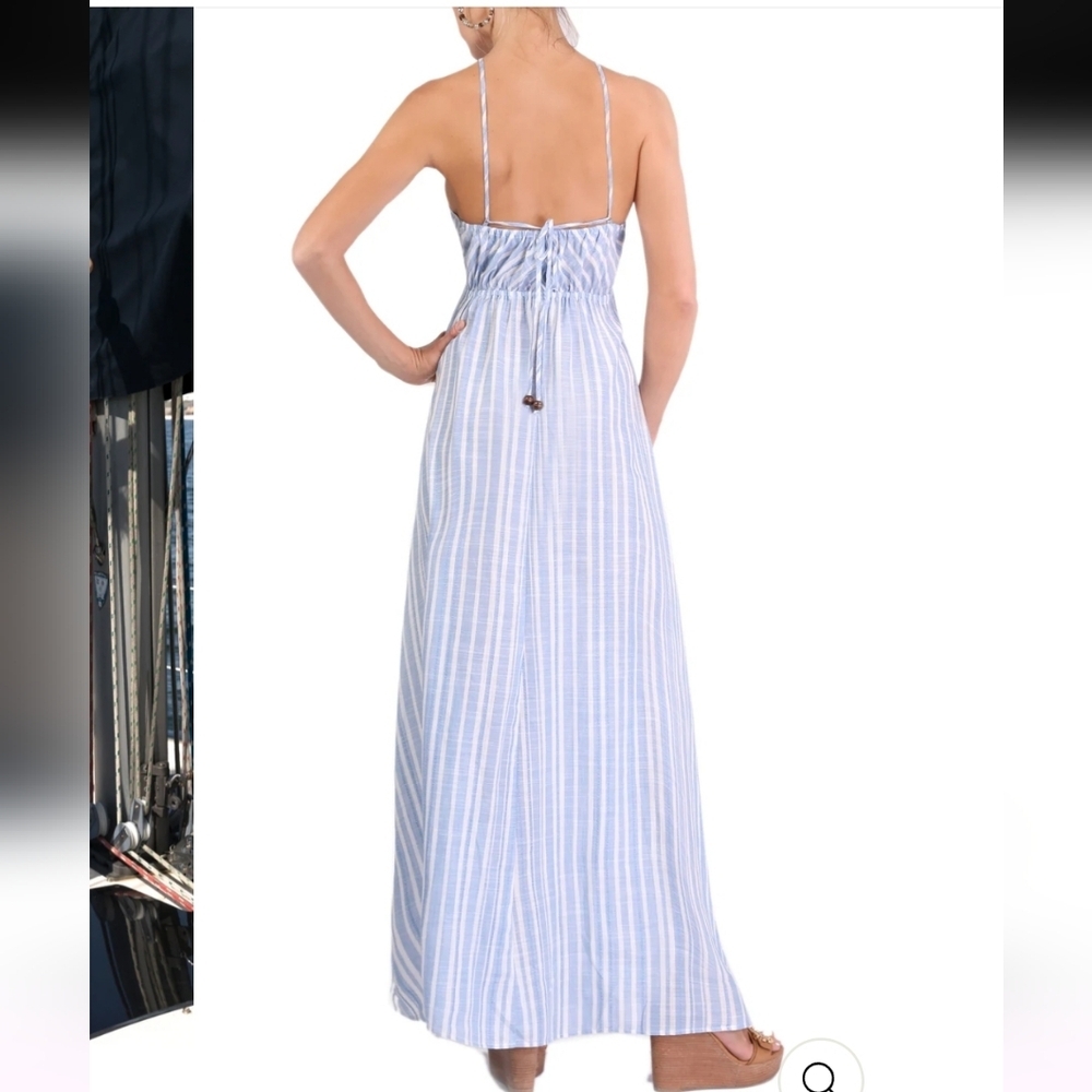 EVERYDAY RITUAL PAIGE MAXI DRESS RODANTHE STRIPE ADJUSTABLE STRAPS WOMENS LARGE - Picture 3 of 15
